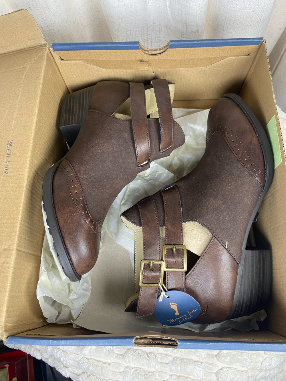 JBU by Jambu Brava Encore Brown Cutout Booties - Size 8.5 NIB